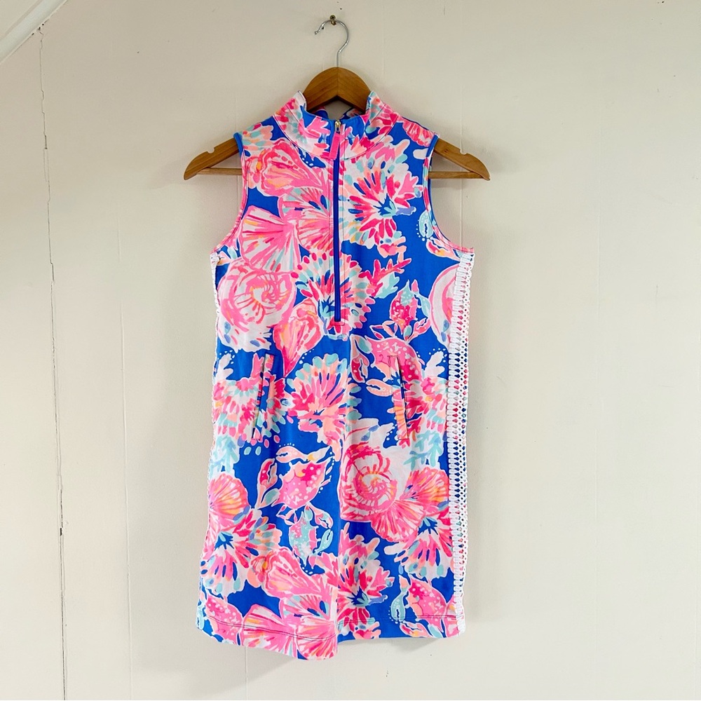 Lilly Pulitzer Skipper Sleeveless Dress in Bennet Blue Bay Dress Size XL12/14